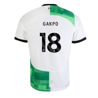 Camisa de Futebol Liverpool Cody Gakpo #18 Equipamento Secundário 2023-24 Manga Curta
